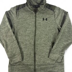 NWOT Heather Olive Green Full Zip Under Armour ColdGear jacket. Men's size small